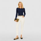 Women's Cable-Knit Button Cardigan Long Sleeve Slim Fit