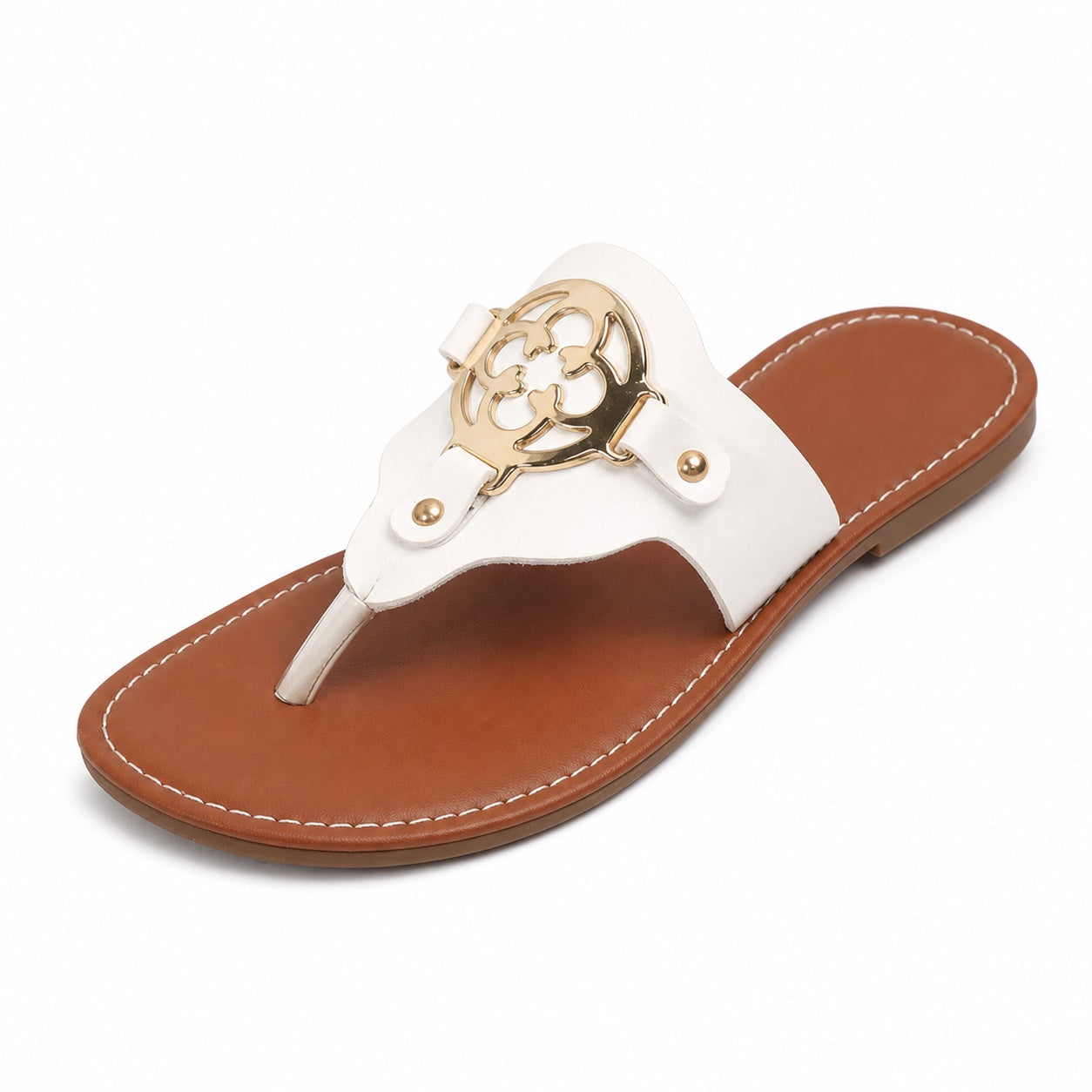 Women's Ornate Medallion Sandals Flat Slip-On Fit
