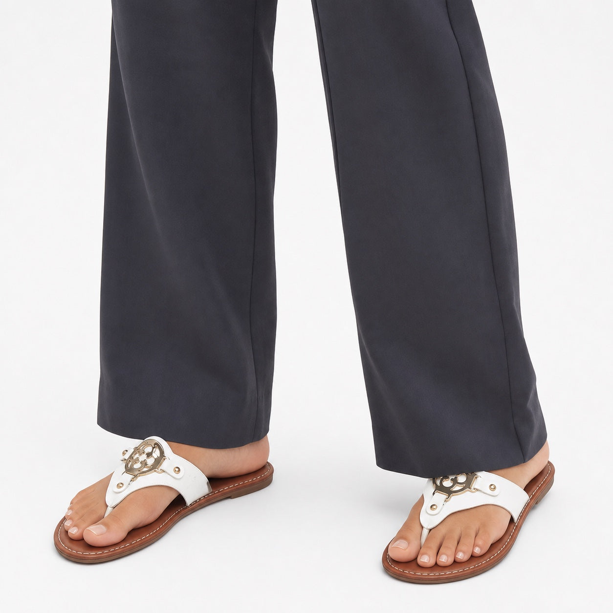 Women's Ornate Medallion Sandals Flat Slip-On Fit