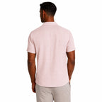 Men's Textured Button Shirt Cuffed Short-Sleeve Relaxed Fit