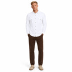 Men's Dual-Pocket Utility Shirt Long Sleeve Relaxed Fit