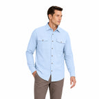 Men's Dual-Pocket Utility Shirt Long Sleeve Relaxed Fit