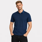 Men's Short Sleeve Polo Button Regular Fit
