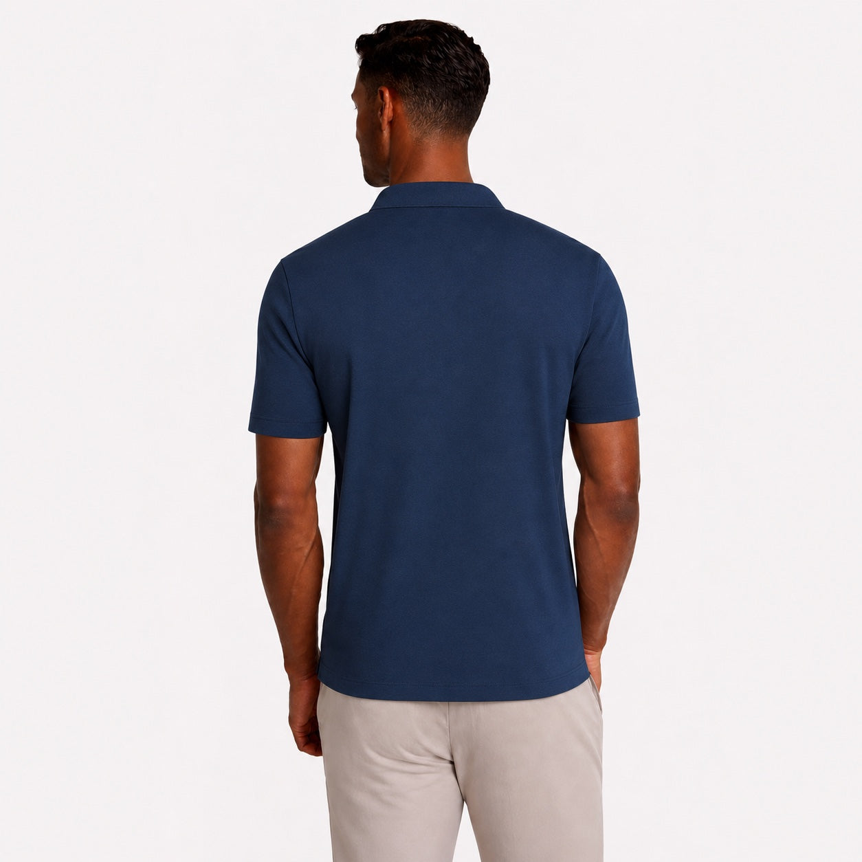 Men's Short Sleeve Polo Button Regular Fit