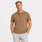 Men's Short Sleeve Polo Button Regular Fit